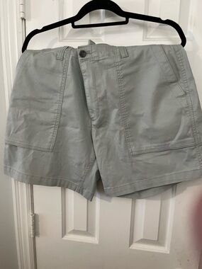 Eddie Bauer Men's Light Gray Cargo Shorts